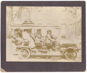 Cabinet Card of an early automotive bus