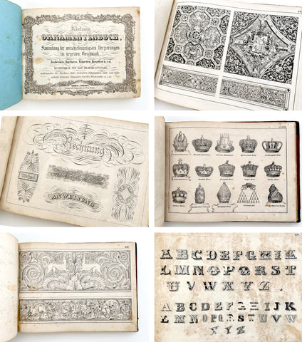 Kleines Ornamentenbuch, oder: Sammlung der verschiedenartigsten Verzierungen im neuesten Geschmack...