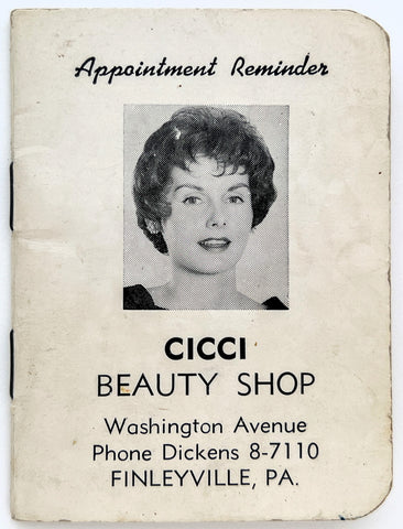 Cicci Beauty Shop Appointment Reminder advertising pocket booklet
