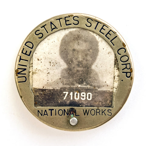 U.S. Steel Photo ID Badge in shadow