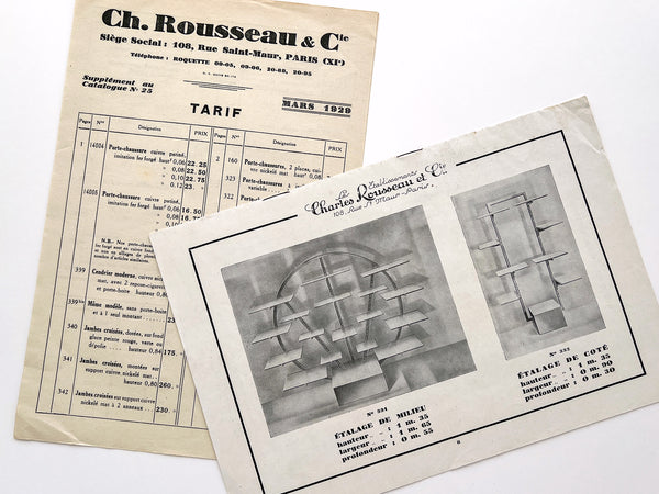 Quelques Accessoires Modernes de Ch. Rousseau et Cie. (1929 Catalog of shop fittings)