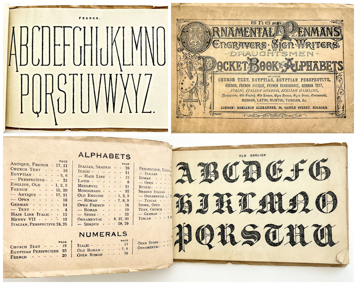 洋書 Ornamental Penmanship The Ornamental Penman's, Engravers, Sign Writers, Draughtsmen