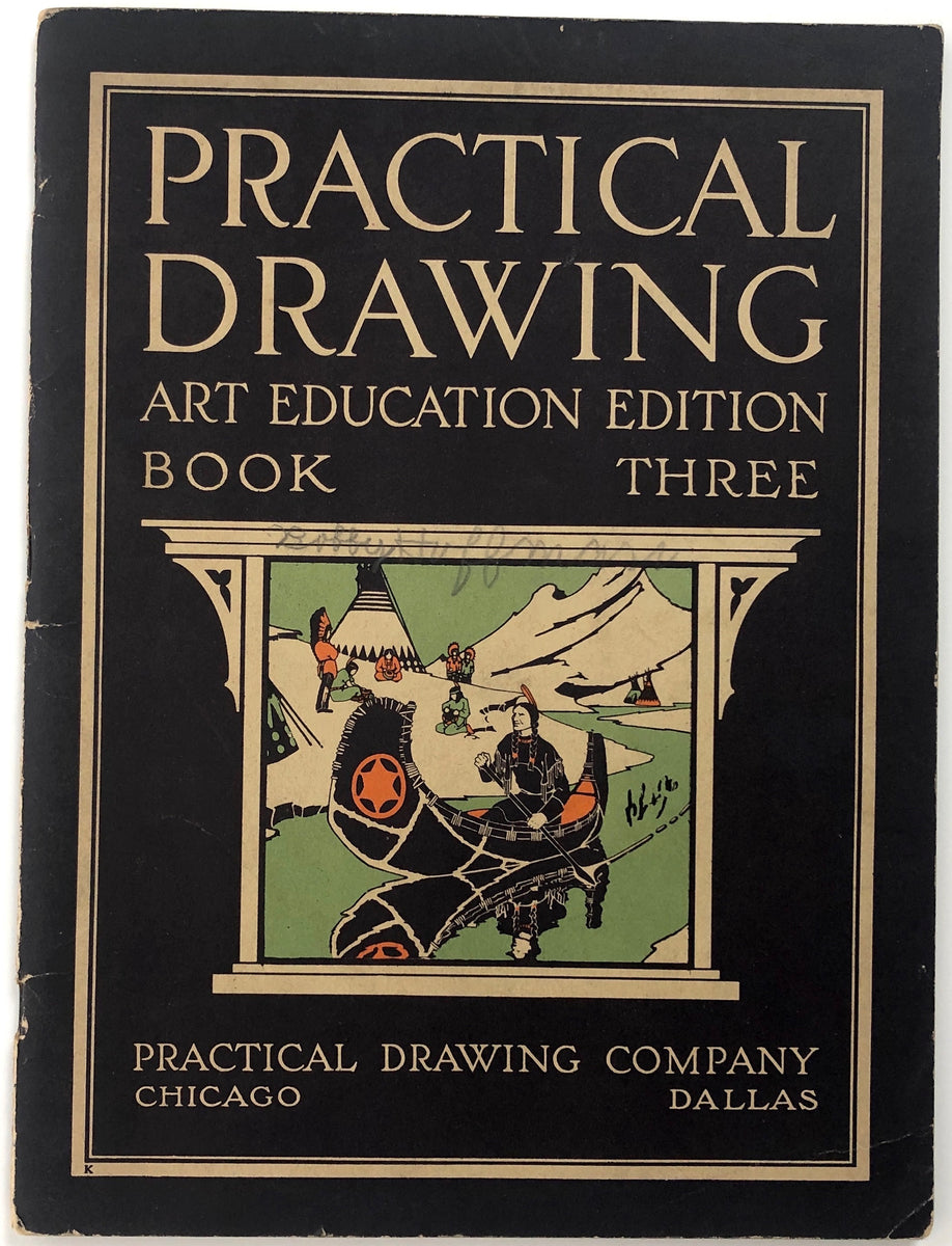 drawing of three books