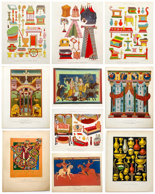 Chromolithographs from &#39;Les Arts Somptuaires&#39;