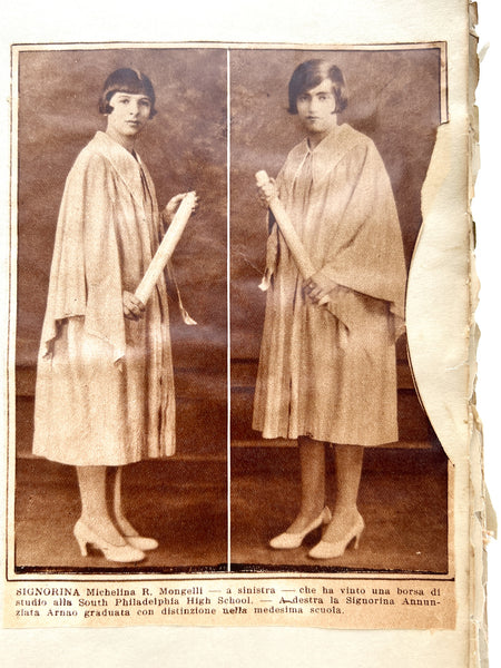 "My Record Book" compiled by Annunzia "Nancy" Arnao, 1928 graduate of the South Philadelphia High School for Girls