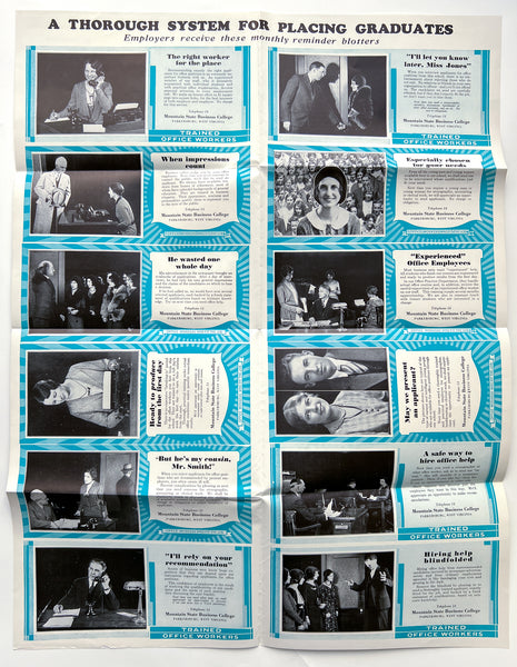 Annual Catalog of the Mountain State Business College [with]  Mountain State Business College Journal "Testimonial Edition" [and] 10 misc items, in original mailing envelope