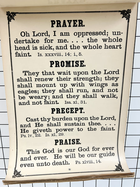 Daily Comfort in Four Fold Links. Prayer, Promise, Precept, and Praise.