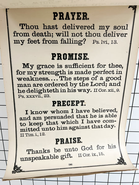 Daily Comfort in Four Fold Links. Prayer, Promise, Precept, and Praise.