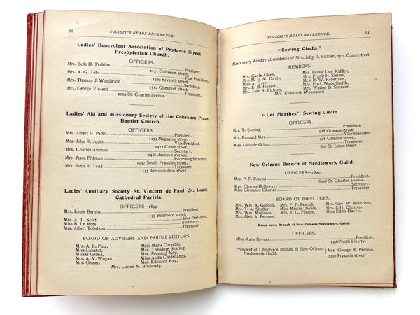 Society's Ready Reference. A Directory of Selected Names...