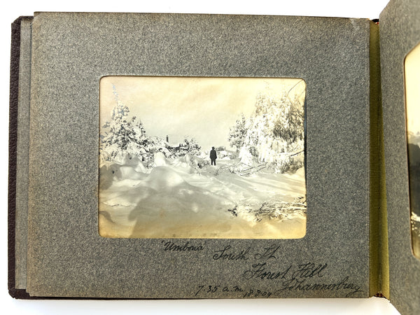 "Johannesburg's Record Snowstorm. 11.0 P.M. Augt 16th 1909 to 9.0 P.M. Augt 17th 1909. Umbona" (caption title)