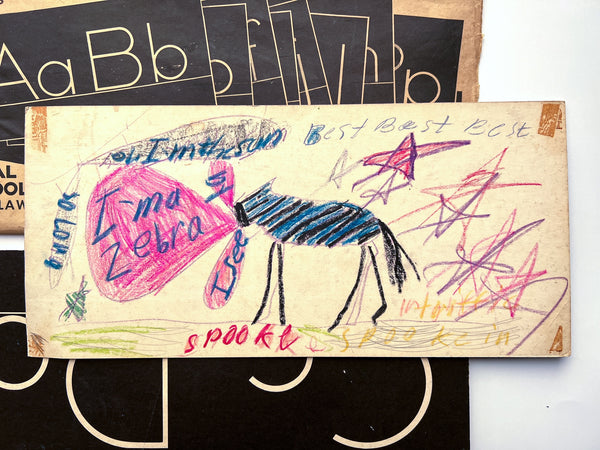 Manuscript Wall Cards no. 283 (with child art on the versos)