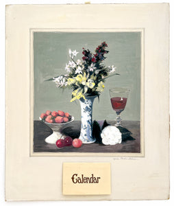 Wall calendar with original painting after Henri Fantin-Latour