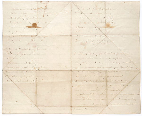 An excellent piece of paper (1866 unfolded "supposed answer to a valentine")