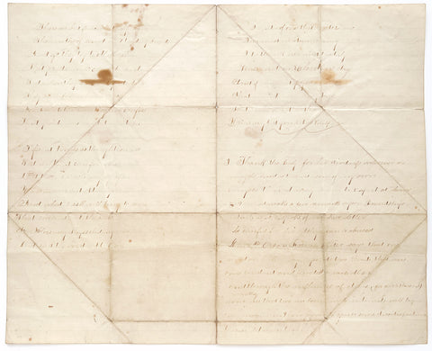 An excellent piece of paper (1866 unfolded "supposed answer to a valentine")