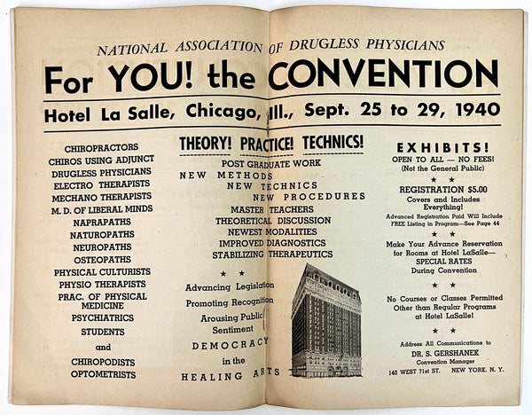 Five issues of The Journal of Drugless Physicians, 1939-1940