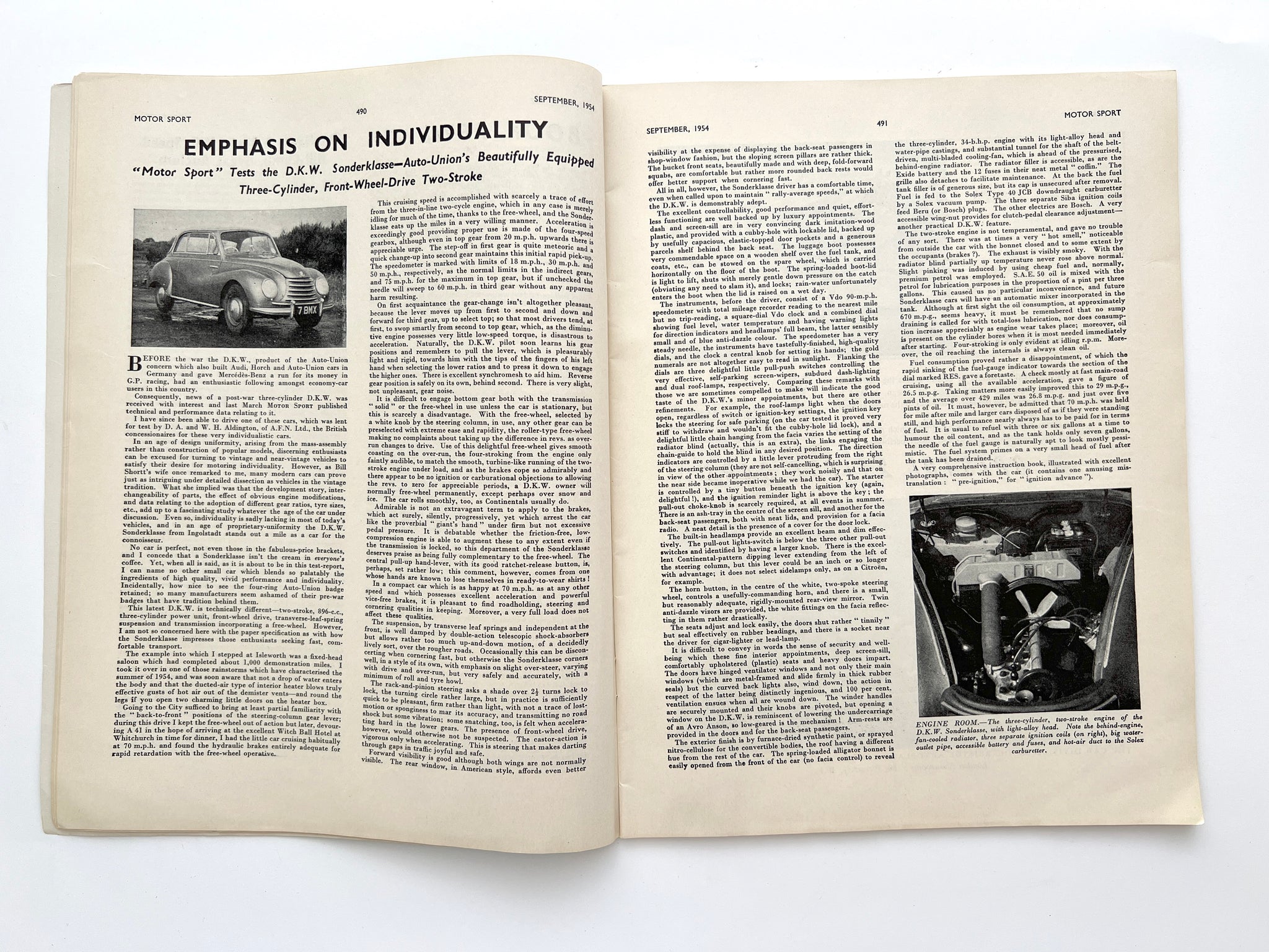 Motor Sport Magazine Vol. XXX, No. 9. September, 1954 – Haec City