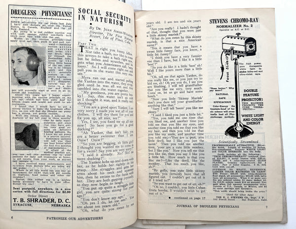 Five issues of The Journal of Drugless Physicians, 1939-1940