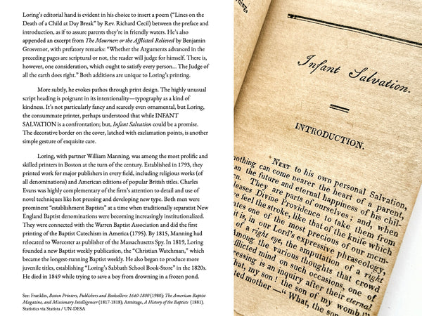 Infant Salvation: An essay to prove the salvation of all who die in infancy, with answers to objections. Written with a particular view to the consolation of bereaved parents.