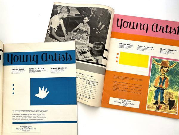 The Prang Young Artists Series Book One, Two and Three with Teacher's Manual 1, 2, 3 (6 volumes)
