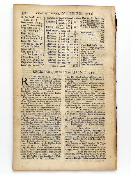 The Gentleman's Magazine for June 1743