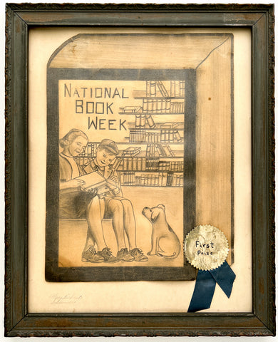 National Book Week student drawing competition, first prize (framed)