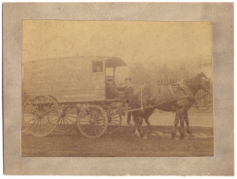 Cabinet Card of an early delivery wagon for Dilworth Brothers, Pittsburgh