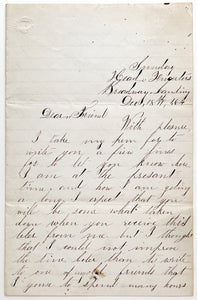 Civil War Letter from Union Soldier, 3rd PA Artillery, Broadway Landing, Dec. 18, 1864 [Appomattox River, Virginia]