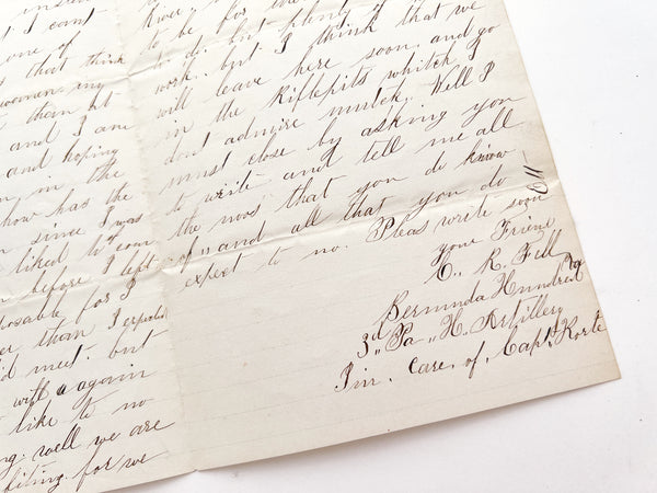 Civil War Letter from Union Soldier, 3rd PA Artillery, Broadway Landing, Dec. 18, 1864 [Appomattox River, Virginia]