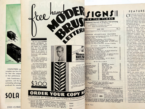 Signs of the Times: The National Journal of Display Advertising, June 1931. Vol. 68, No.1