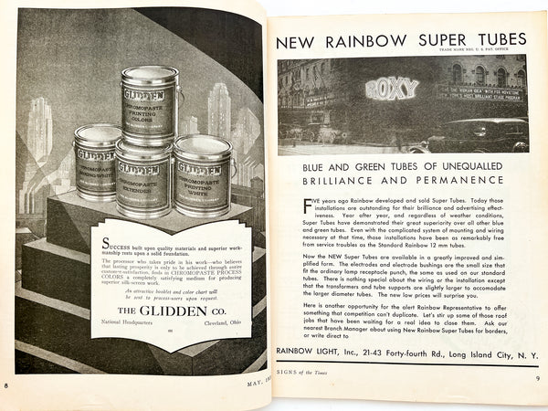Signs of the Times: The National Journal of Display Advertising, May 1931. Vol. 68, No. 1 (Silver Jubilee Issue)