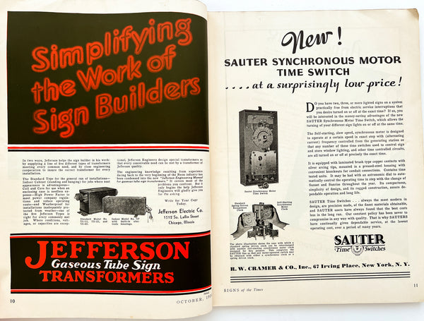 Signs of the Times: The National Journal of Display Advertising, October 1931. Vol. 69, No. 2