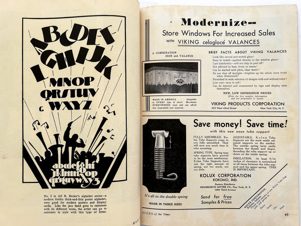 Signs of the Times: The National Journal of Display Advertising, May 1932. Vol. 71, No. 1.