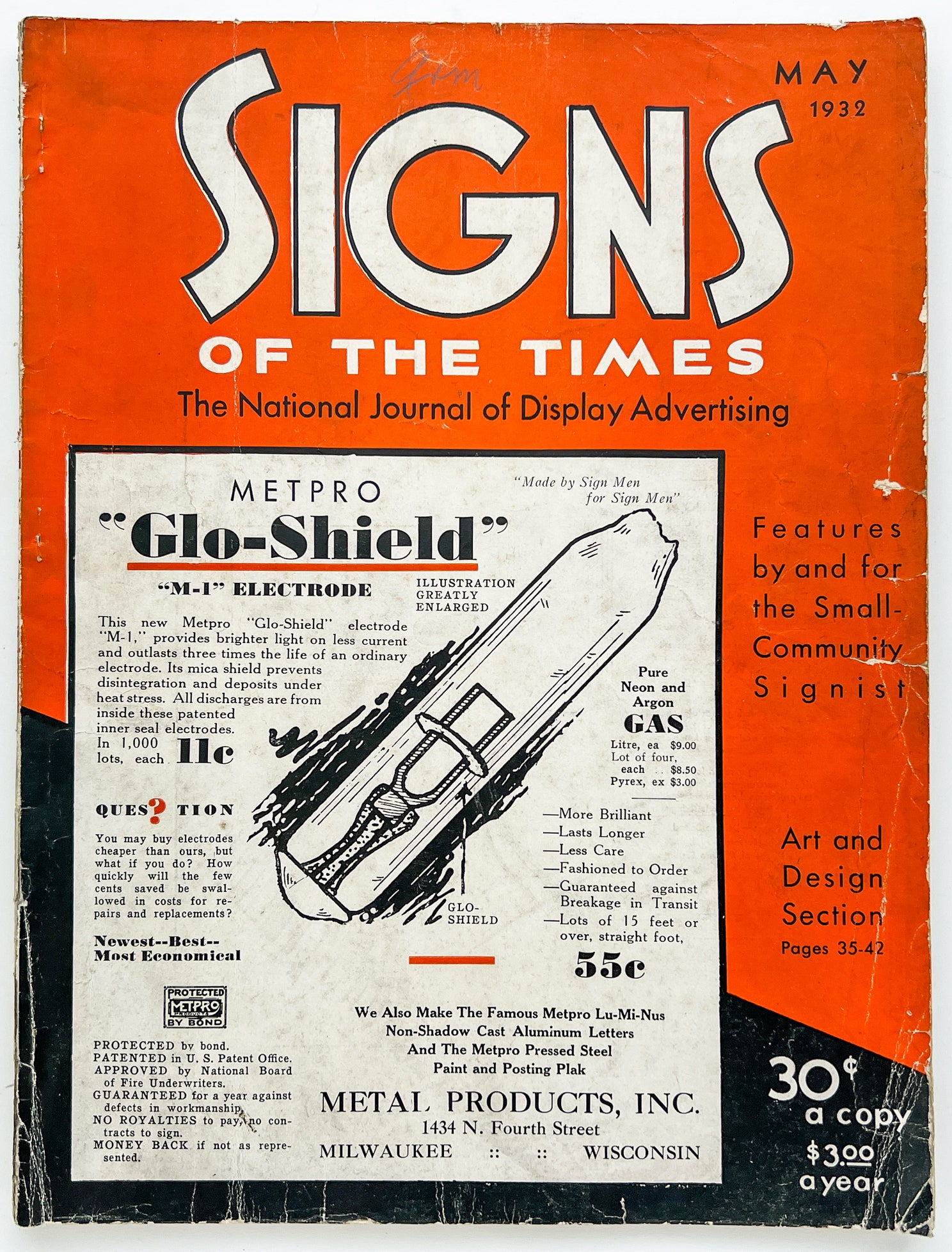 Signs of the Times: The National Journal of Display Advertising, May 1932. Vol. 71, No. 1.