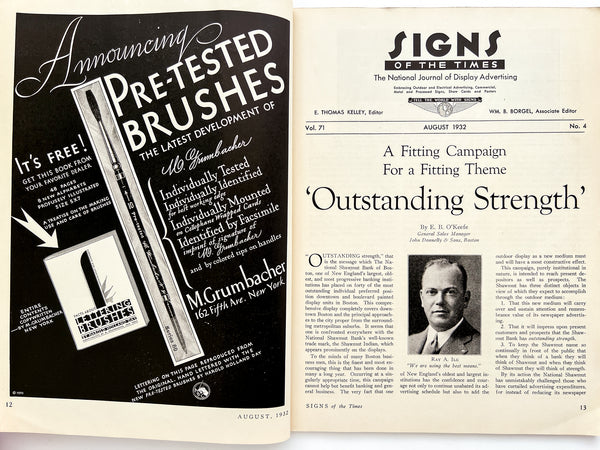 Signs of the Times: The National Journal of Display Advertising, August 1932. Vol. 71, No. 4.
