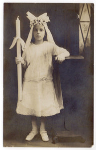 RPPC First Communion portrait of a young girl (photograph)