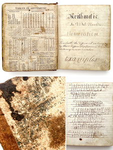 John Grubb’s “Arithmetic in Whole Numbers,” 1811 ciphering book  with a section for “Ale and Beer Measure;” exercises for calculations related to cloth, land, time, wives (or their dowries), &c.