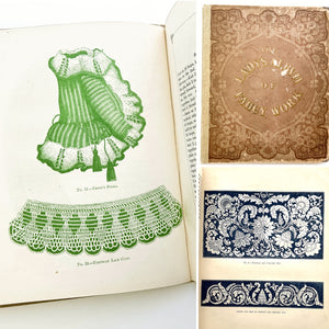 The Lady's Album of Fancy Work; Consisting of novel, elegant and useful designs in knitting, netting, crochet and embroidery with clear and explicit directions for working the patterns.