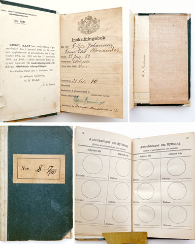 Inskrifningsbok [Inskrivningsbok]- Swedish military enrollment book.