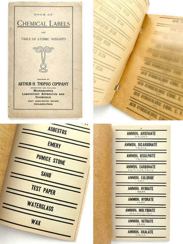 Book of Chemical Labels and Table of Atomic Weights