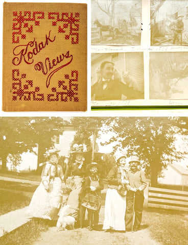 "Kodak Views" 1899-1900 photo album with views of Massachusetts & New England, including Bird's Eye Views from the top of the Bunker Hill Monument and great interior snapshots