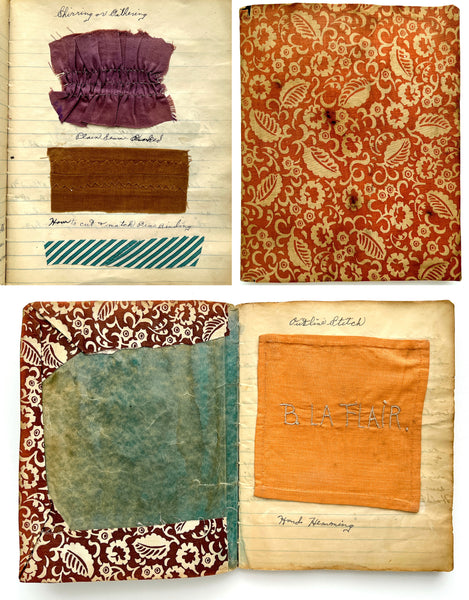 Early twentieth-century American sewing skill notebook