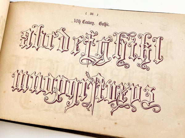 The Book of Ornamental Alphabets, Ancient and Mediæval. From the eighth century with numerals, including Gothic Church Text, Large and Small; German Arabesque, Initials for Illumination, Monograms, Crosses, &c.