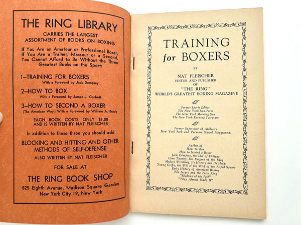 Training for Boxers (Ring Athletic Library, No. 2)