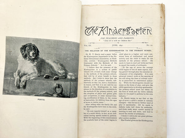 The Kindergarten [Magazine] for Teachers and Parents, Vol. III, No. 10, June 1891