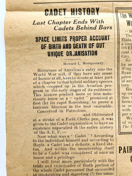 The Wing Slip No. 13, Monday June 24, 1918. (Final issue, WWI AEF soldier newspaper)