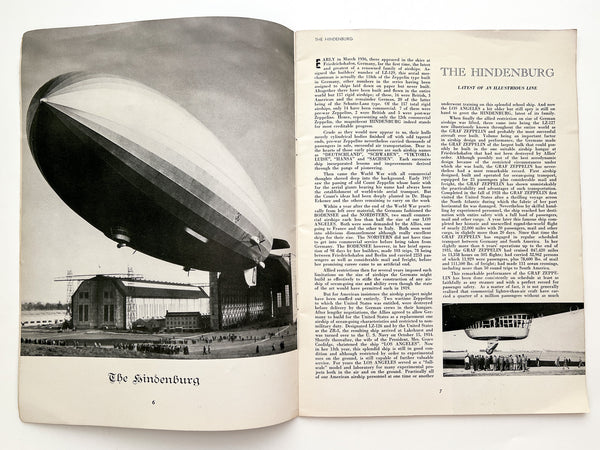 Airships Transatlantic Transportation Souvenir Book, Summer 1936