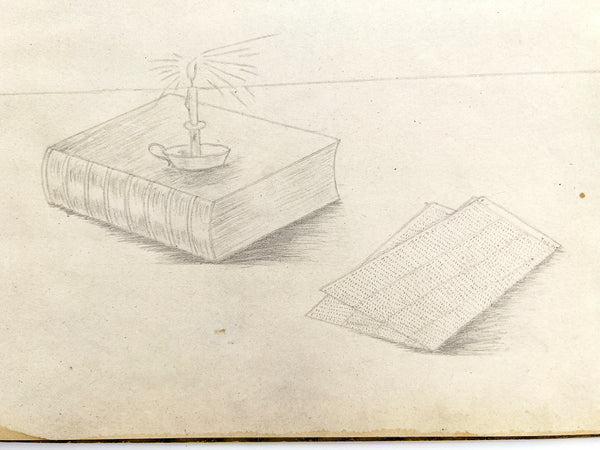 Pittsburgh Student Sketch Book, Drawing and Drafting Exercises, ca. 1900