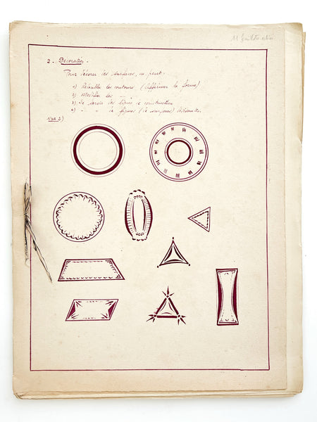 Compositional design and color theory drawings