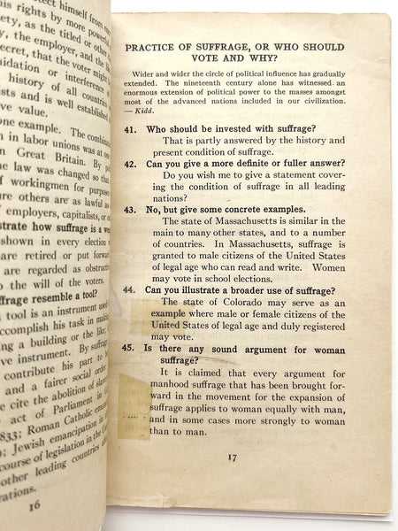 A Primer of Democracy; or, An Exposition of Suffrage and Its Outlook
