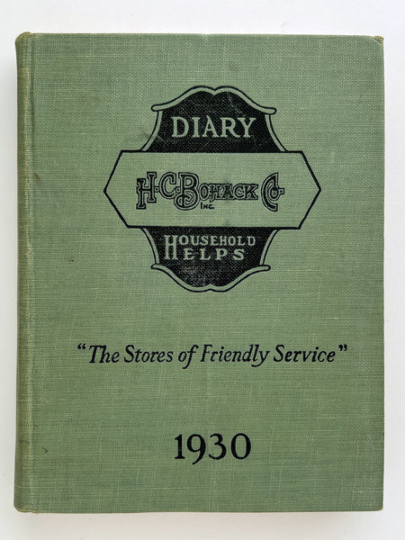 H. C. Bohack Co., Inc. Diary, Household Helps 1930 (cover title)